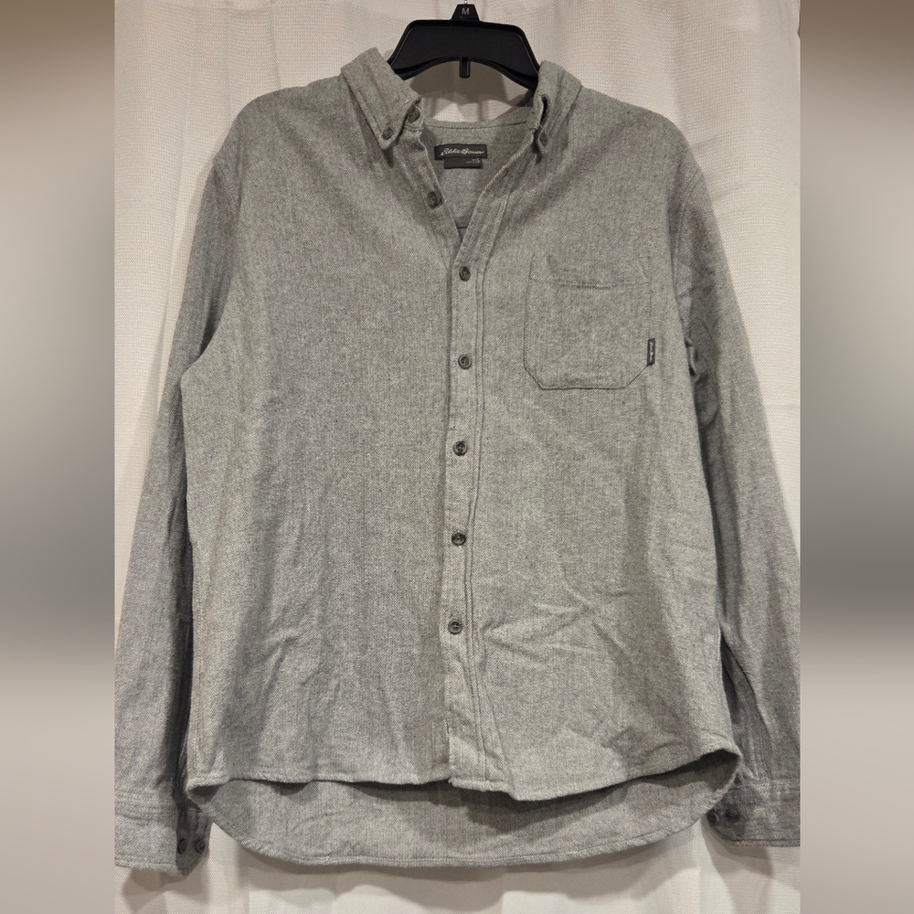 Eddie Bauer Men's Charcoal Button-Down Shirt
